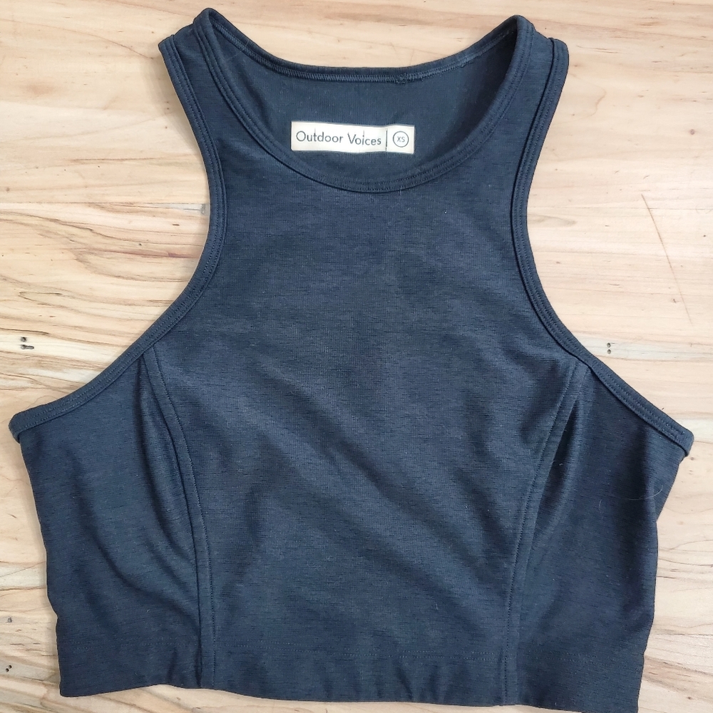 Outdoor voices navy blue sports bra extra small